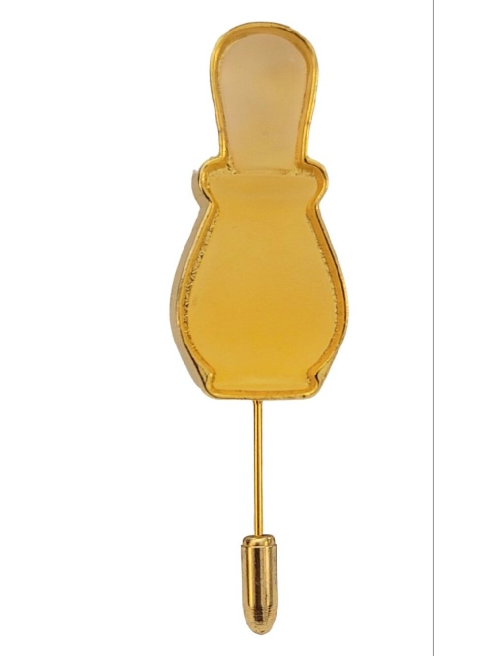 Decleor Gold Tone Lucite Parfum Bottle Stick Pin, Signed K433